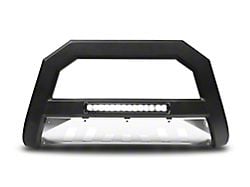 Armordillo AR Series Bull Bar with Aluminum Skid Plate and LED Light Bar; Matte Black (19-25 Sierra 1500)
