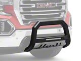 AR Series Bull Bar with Aluminum Skid Plate and LED Light Bar; Matte Black (19-26 Sierra 1500)