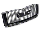 Denali Style Upper Replacement Grille; Gloss Black (07-13 Sierra 1500)