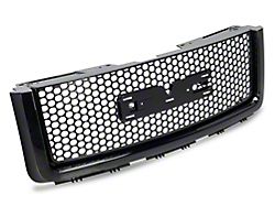 Armordillo Denali Style Upper Replacement Grille; Gloss Black (07-13 Sierra 1500)