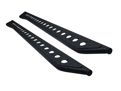 RS Series Running Boards; Textured Black (07-18 Sierra 1500 Extended/Double Cab)