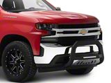 AR Series Bull Bar with Aluminum Skid Plate and LED Light Bar; Matte Black (19-26 Silverado 1500, Excluding ZR2)
