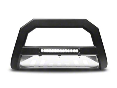 Armordillo AR Series Bull Bar with Aluminum Skid Plate and LED Light Bar; Matte Black (19-25 Silverado 1500, Excluding ZR2)