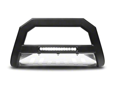 Armordillo AR Series Bull Bar with Aluminum Skid Plate and LED Light Bar; Matte Black (19-24 Silverado 1500, Excluding ZR2)