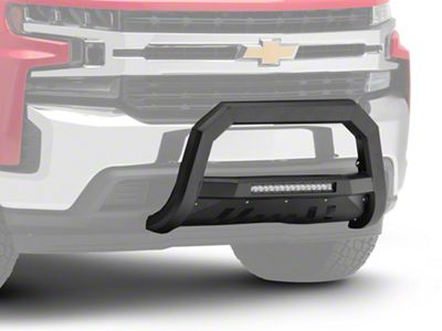 Armordillo AR Series Bull Bar with LED Light Bar; Matte Black (19-24 Silverado 1500, Excluding ZR2)