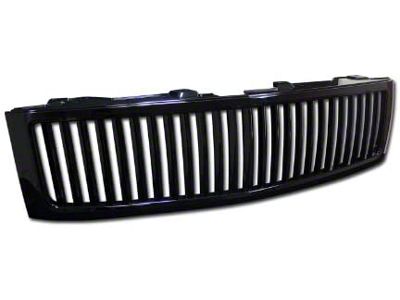 Armordillo Vertical Style Upper Replacement Grille; Gloss Black (07-13 Silverado 1500)