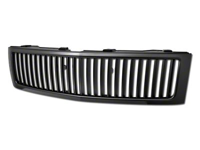 Armordillo Vertical Style Upper Replacement Grille; Matte Black (07-13 Silverado 1500)