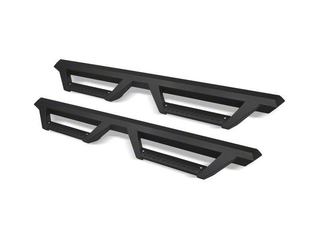 Armordillo AR Drop Side Step Bars; Matte Black (07-19 Silverado 2500 HD Extended/Double Cab)