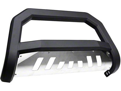 Armordillo AR Series Bull Bar with Aluminum Skid Plate; Matte Black (11-19 Silverado 2500 HD)