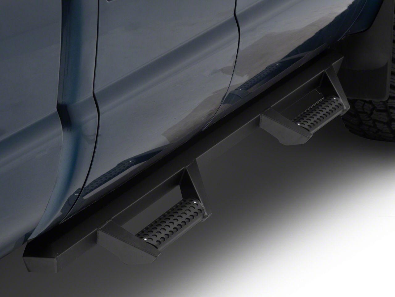 F-250 Super Duty AR Drop Side Step Bars; Matte Black (11-16 F-250 Super ...