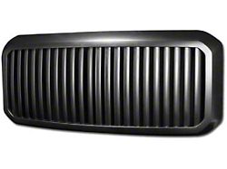 Vertical Style Upper Replacement Grille; Gloss Black (11-16 F-250 Super Duty)