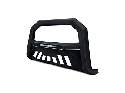Armordillo AR-T Series Bull Bar with LED Light Bar; Pre-Drilled for Front Parking Sensors; Matte Black (07-20 Tahoe)