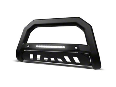 Armordillo AR-T Series Bull Bar with LED Light Bar; Pre-Drilled for Front Parking Sensors; Matte Black (21-24 Tahoe)