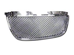Mesh Upper Replacement Grille; Chrome (07-14 Yukon)
