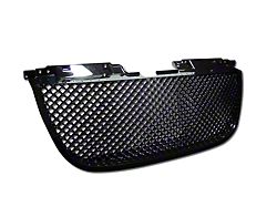 Mesh Upper Replacement Grille; Gloss Black (07-14 Yukon)