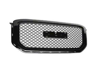 Armordillo OE Style Upper Replacement Grille; Gloss Black (15-21 Yukon)