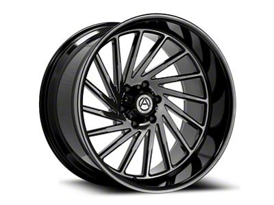 Artem CURVUS Gloss Black 6-Lug Wheel; 24x12; -44mm Offset (07-13 Silverado 1500)