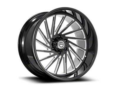 Artem CURVUS Gloss Black Milled 6-Lug Wheel; 24x12; -44mm Offset (15-20 Yukon)
