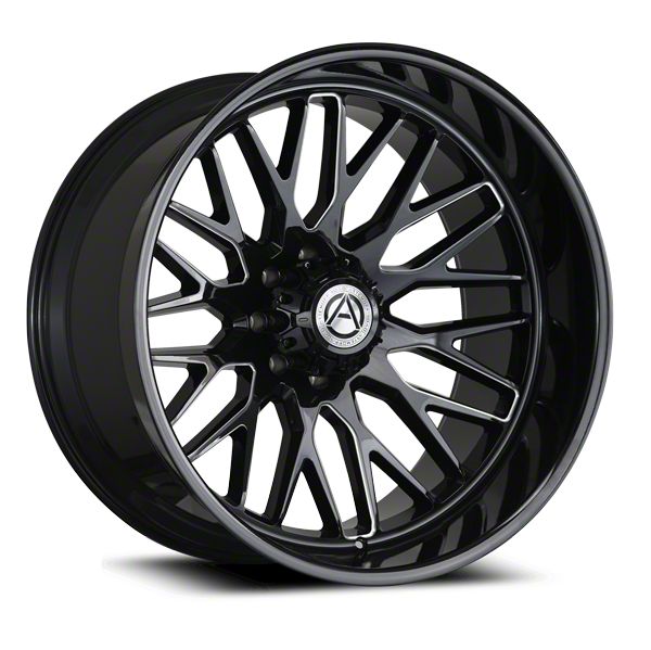 WILLIS＆ M444 Artem F-150 NOVUS Gloss Black Milled 6-Lug Wheel; 22x12; -44mm