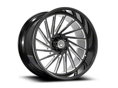Artem CURVUS Gloss Black Milled 8-Lug Wheel; 26x14; -76mm Offset (23-26 F-250 Super Duty)