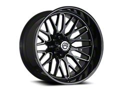 Artem NOVUS Gloss Black Milled 5-Lug Wheel; 22x12; -44mm Offset (02-08 RAM 1500, Excluding Mega Cab)