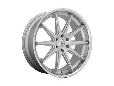 Asanti Emperor Brushed Silver with Chrome Lip 6-Lug Wheel; 22x10; 15mm Offset (07-13 Sierra 1500)