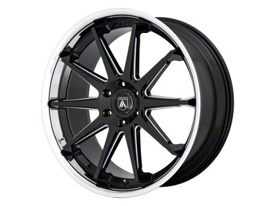Asanti Emperor Gloss Black Milled with Chrome Lip 6-Lug Wheel; 22x10; 15mm Offset (07-13 Sierra 1500)