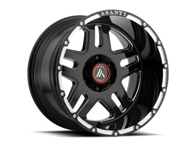 Asanti Enforcer Gloss Black Milled 6-Lug Wheel; 20x9; 40mm Offset (07-13 Sierra 1500)