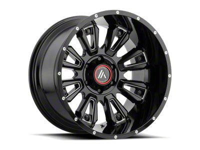 Asanti Blackhawk Gloss Black Milled 8-Lug Wheel; 20x9; -12mm Offset (08-10 F-250 Super Duty)