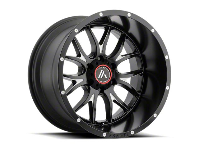 Asanti Carbine Satin Black Milled 8-Lug Wheel; 20x9; 18mm Offset (10-18 RAM 3500 SRW)