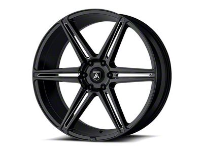 Asanti Alpha 6 Gloss Black Milled 6-Lug Wheel; 22x10; 30mm Offset (99-06 Sierra 1500)