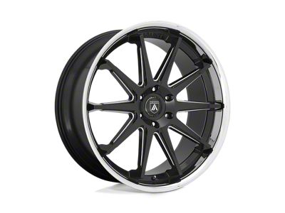 Asanti Emperor Gloss Black Milled with Chrome Lip 6-Lug Wheel; 24x10; 15mm Offset (99-06 Sierra 1500)