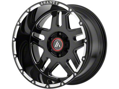 Asanti Enforcer Gloss Black Milled 6-Lug Wheel; 20x9; 18mm Offset (99-06 Sierra 1500)