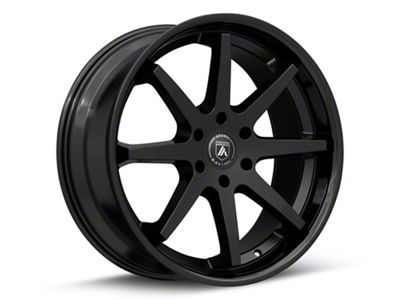 Asanti Kaiser Satin Black with Gloss Black Lip 6-Lug Wheel; 22x9.5; 30mm Offset (99-06 Sierra 1500)