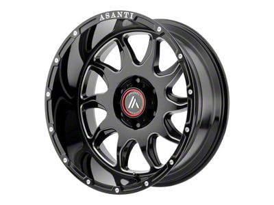 Asanti Ballistic Gloss Black Milled 6-Lug Wheel; 20x9; 18mm Offset (99-06 Silverado 1500)