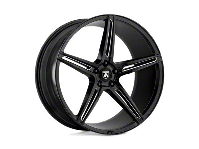 Asanti Alpha 5 Gloss Black Milled 5-Lug Wheel; 20x8.5; 38mm Offset (87-90 Dakota)