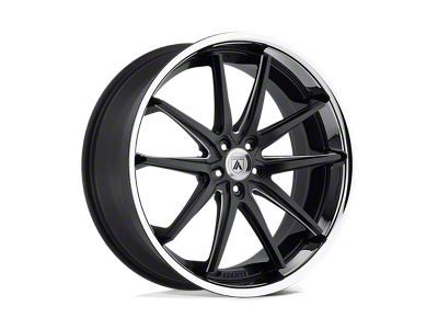 Asanti Altair Matte Black Milled with Stainless Steel Lip 5-Lug Wheel; 20x10; 30mm Offset (87-90 Dakota)