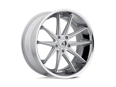 Asanti Altair Silver Machined with Stainless Steel Lip 5-Lug Wheel; 20x10; 45mm Offset (87-90 Dakota)