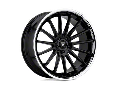 Asanti Beta Gloss Black with Chrome Lip 5-Lug Wheel; 20x10.5; 38mm Offset (87-90 Dakota)