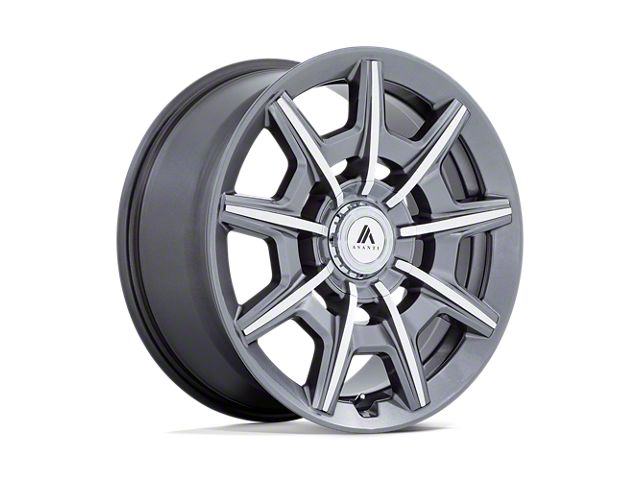 Asanti Esquire Gloss Anthracite Bright Machined 5-Lug Wheel; 20x10.5; 40mm Offset (87-90 Dakota)