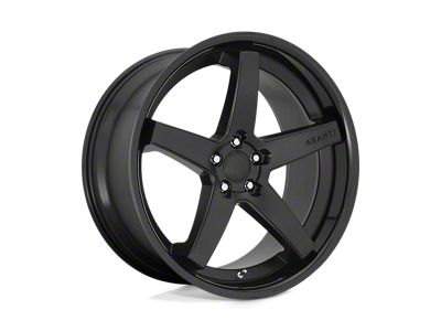 Asanti Regal Satin Black with Gloss Black Lip 5-Lug Wheel; 22x10.5; 35mm Offset (87-90 Dakota)