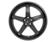 Asanti Regal Satin Black with Gloss Black Lip 5-Lug Wheel; 22x10.5; 35mm Offset (87-90 Dakota)
