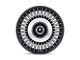 Asanti Tiara Satin Black with Bright Machined Face 5-Lug Wheel; 22x10.5; 45mm Offset (87-90 Dakota)