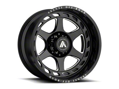 Asanti Anvil Gloss Black Milled 6-Lug Wheel; 20x10; -18mm Offset (21-25 F-150)