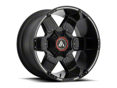 Asanti Warthog Satin Black Milled 8-Lug Wheel; 20x9; -12mm Offset (23-25 F-250 Super Duty)