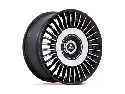 Asanti Tiara Satin Black with Bright Machined Face 5-Lug Wheel; 20x10.5; 45mm Offset (22-26 Maverick)
