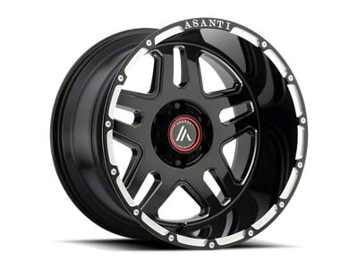 Asanti Enforcer Gloss Black Milled 6-Lug Wheel; 22x10; -18mm Offset (19-25 RAM 1500)