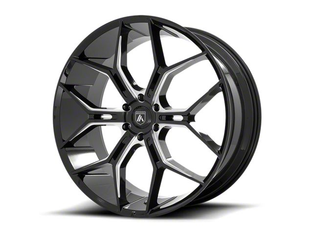 Asanti Monarch Truck Gloss Black Milled 6-Lug Wheel; 22x9.5; 38mm Offset (19-23 Ranger)