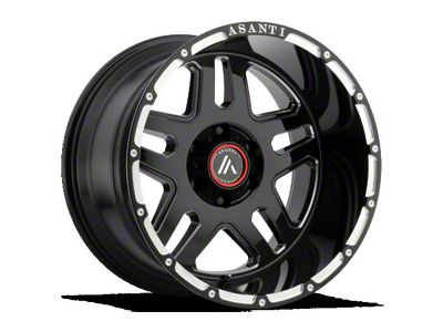 Asanti Enforcer Gloss Black Milled 6-Lug Wheel; 20x12; -44mm Offset (19-25 Sierra 1500)