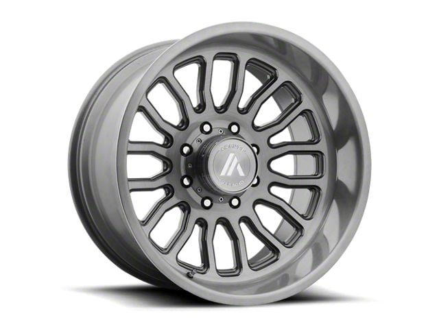 Asanti Workhorse Titanium Brushed 8-Lug Wheel; 20x10; -12mm Offset (20-24 Silverado 2500 HD)